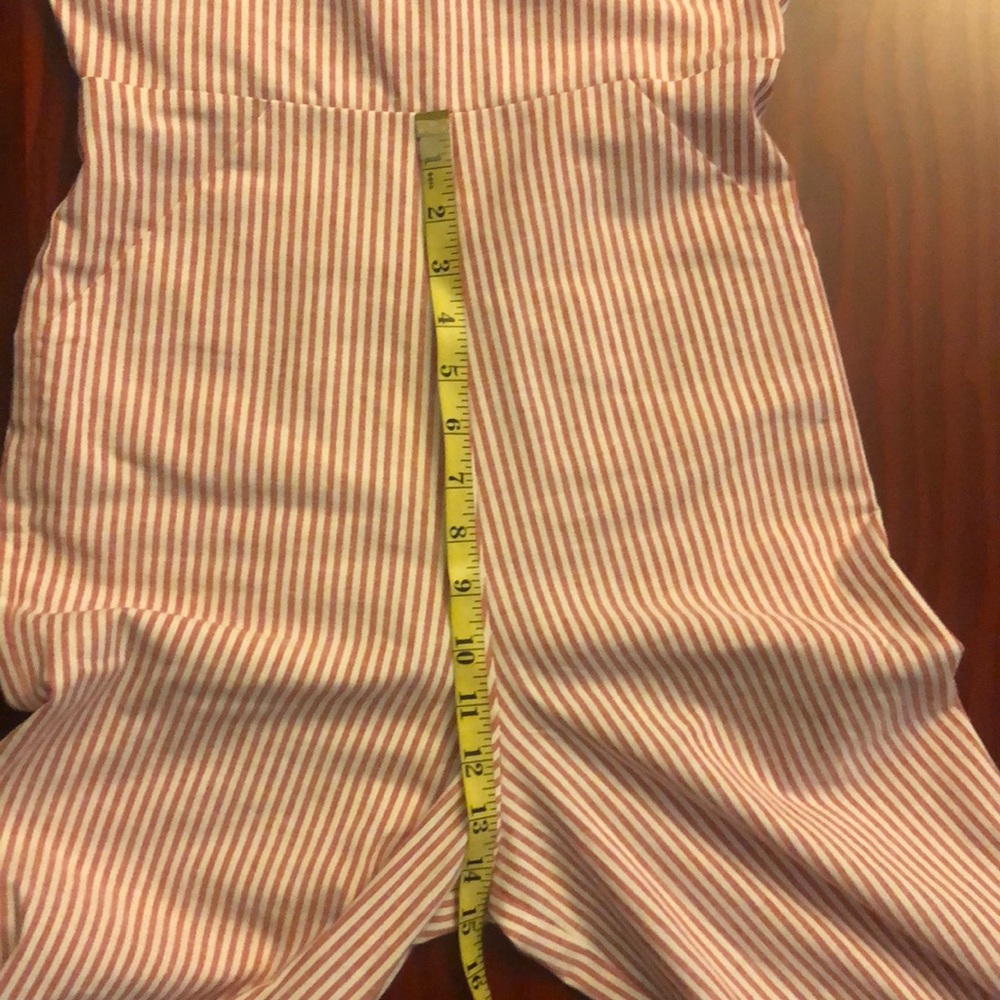 Red striped Jumpsuit with bow tie - Picture 6 of 8